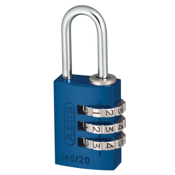 ABUS Mechanical 145/20 20mm Aluminium Combination Padlock Blue 46568