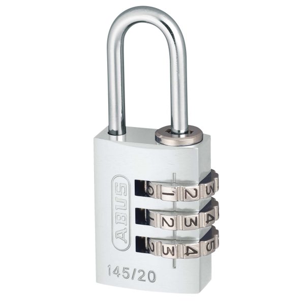 ABUS Mechanical 145/20 20mm Aluminium Combination Padlock Silver 46574