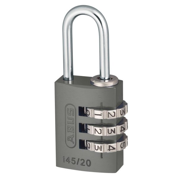 ABUS Mechanical 145/20 20mm Aluminium Combination Padlock Titanium 46576
