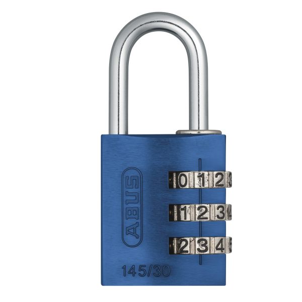 ABUS Mechanical 145/30 30mm Aluminium Combination Padlock Blue 46577
