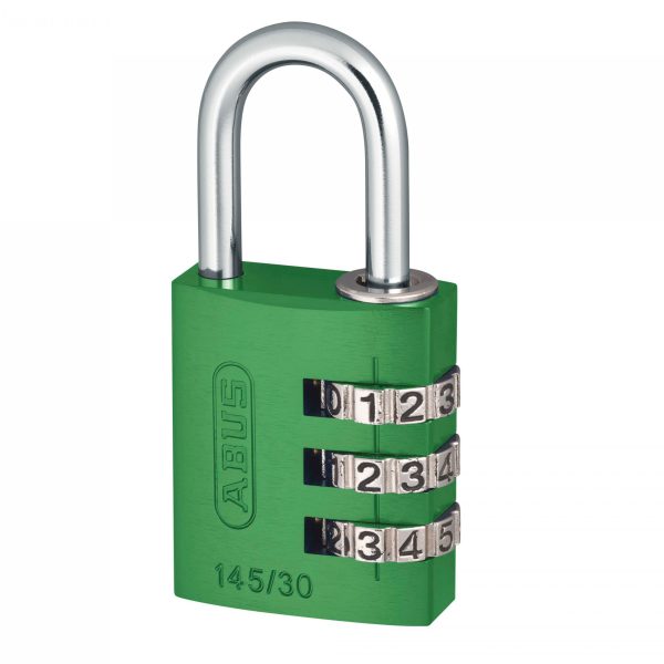 ABUS Mechanical 145/30 30mm Aluminium Combination Padlock Green 46580