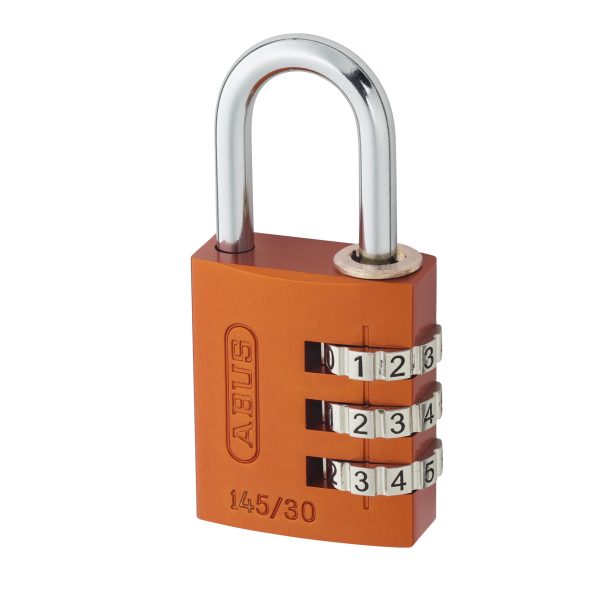 ABUS Mechanical 145/30 30mm Aluminium Combination Padlock Orange 46579