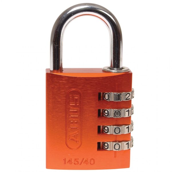 ABUS Mechanical 145/40 40mm Aluminium Combination Padlock Orange 49527