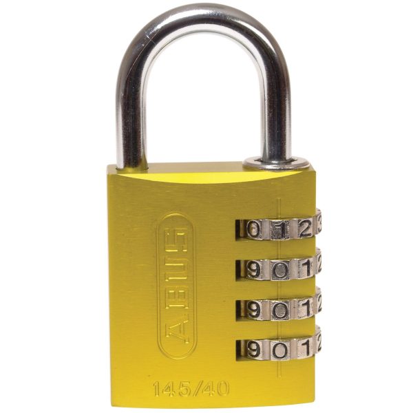 ABUS Mechanical 145/40 40mm Aluminium Combination Padlock Yellow 49535