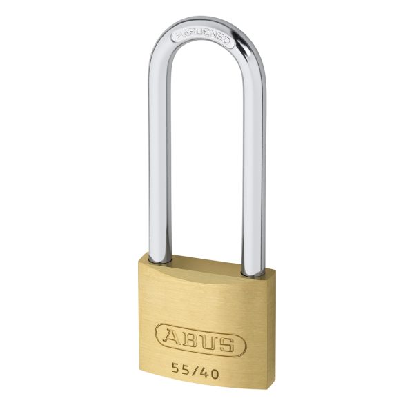 ABUS Mechanical 55/40mm Brass Padlock 63mm Long Shackle Keyed Alike 5401