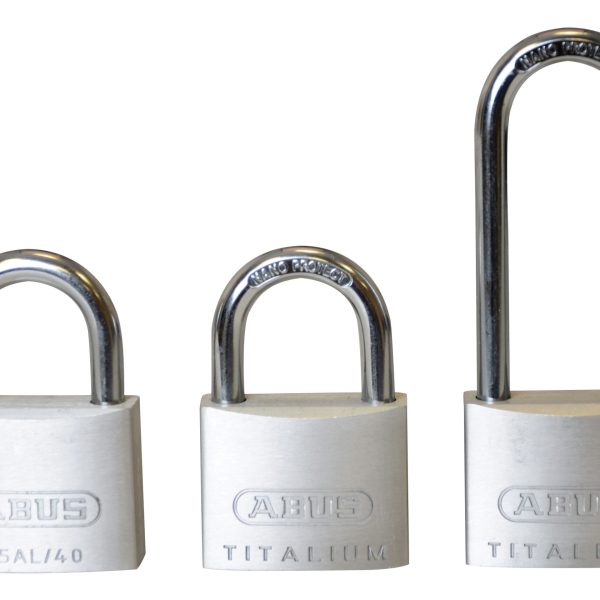 ABUS Mechanical 64TI/40mm TITALIUM™ Padlock Triple Pack (1 Long Shackle)