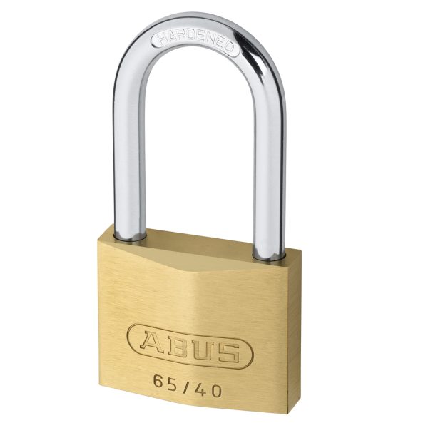 ABUS Mechanical 65/40mm Brass Padlock 40mm Long Shackle Carded