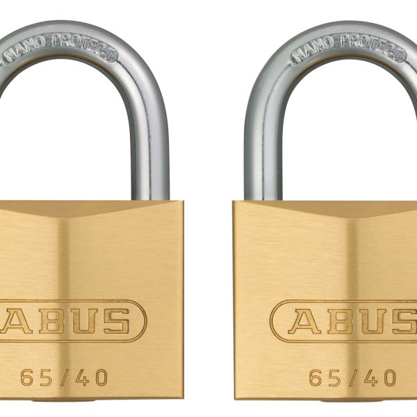 ABUS Mechanical 65/40mm Brass Padlock Twin Carded