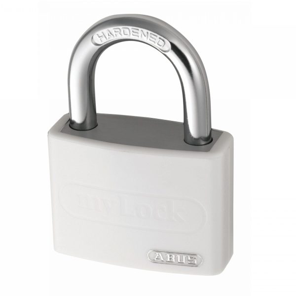 ABUS Mechanical T65AL/40mm My Lock Aluminium Padlock White Keyed Alike 6401