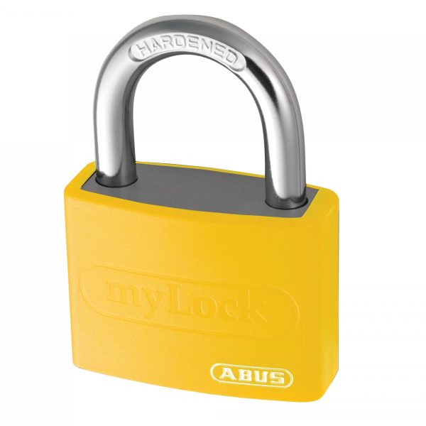 ABUS Mechanical T65AL/40mm My Lock Aluminium Padlock Yellow Keyed Alike 6401