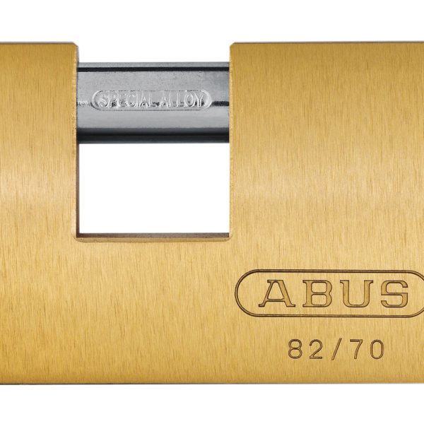 ABUS Mechanical 82/70mm Monoblock Brass Shutter Padlock