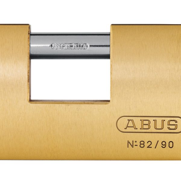 ABUS Mechanical 82/90mm Monoblock Brass Shutter Padlock