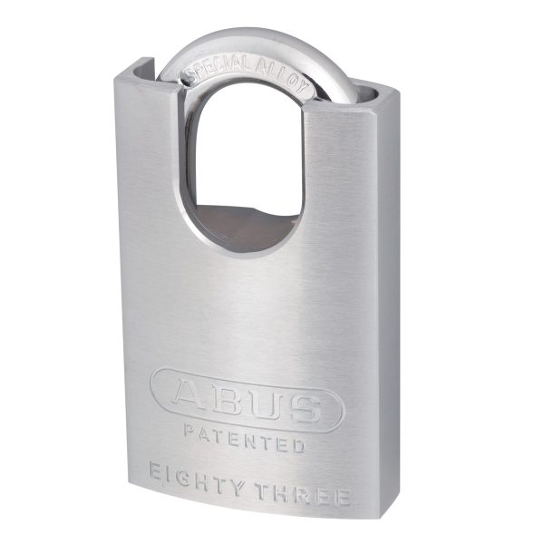 ABUS Mechanical 83/50mm Chrome Plated Brass Padlock Hardened Closed Shackle
