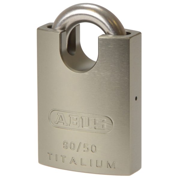 ABUS Mechanical 90RK/50 TITALIUM™ Padlock Closed Shackle Carded