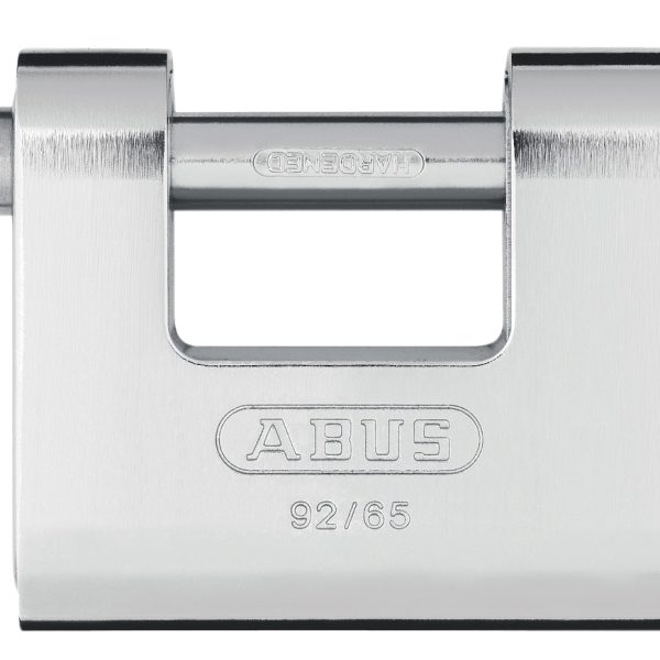 ABUS Mechanical 92/65mm Monoblock Brass Body Shutter Padlock Keyed Alike KA8511