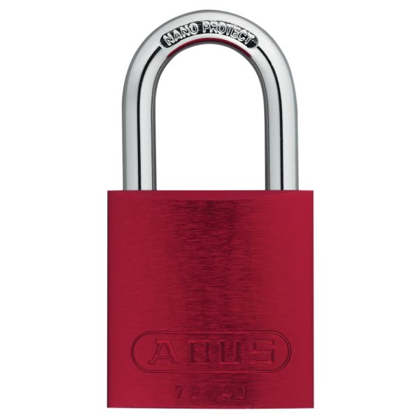 ABUS Mechanical 72/40mm Aluminium Padlock Red Keyed Alike TT02162