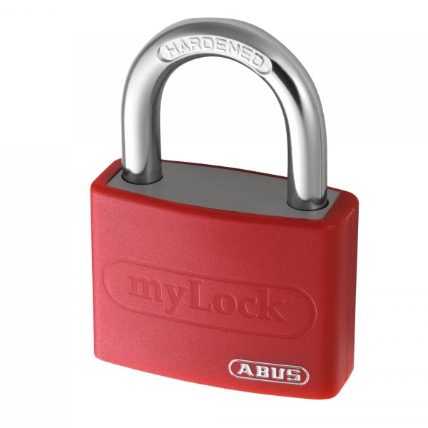 ABUS Mechanical T65AL/40mm My Lock Aluminium Padlock Red Keyed Alike 6401