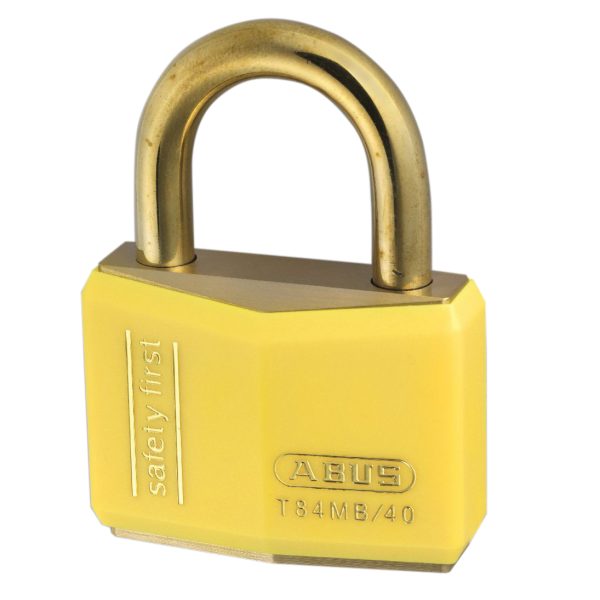 ABUS Mechanical T84MB/40mm Yellow Rustproof Padlock Keyed Alike 8402