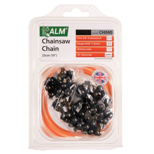 ALM Manufacturing CH040 Chainsaw Chain 3/8in x 40 links 1.3mm - Fits 25cm Bars