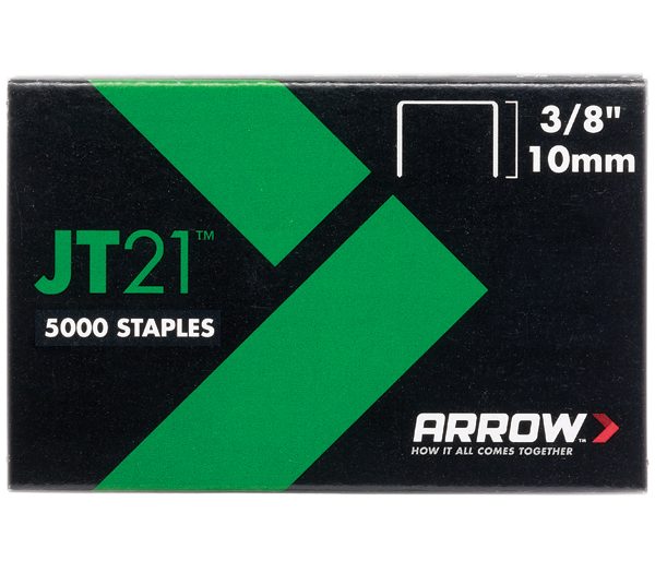 ARROW JT21 T27 Staples 10mm (3/8in) (Box 5000)