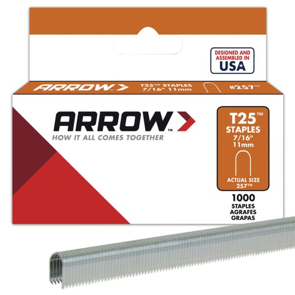 ARROW T25 Staples 11mm (7/16in) (Box 1000)
