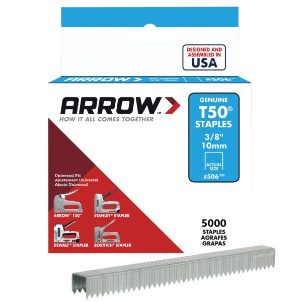 ARROW T50 Staples 10mm (3/8in) (Bulk Pack 5000)
