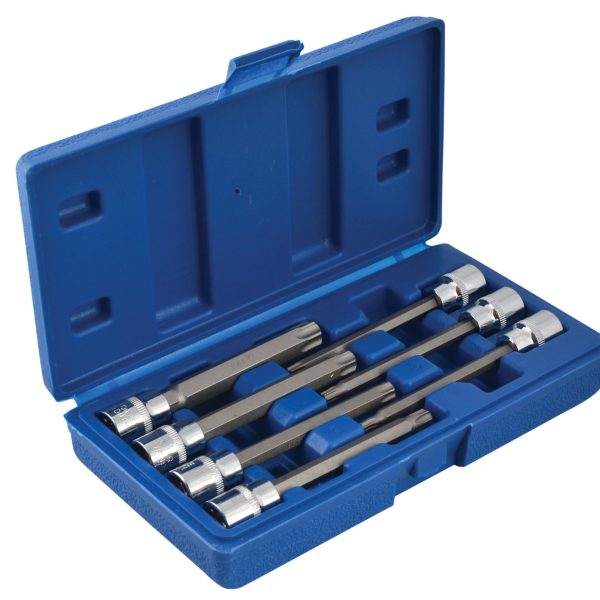 BLUESPOT TOOLS Extra Long 3/8in Square Drive TORX Bit Sockets 7 Piece