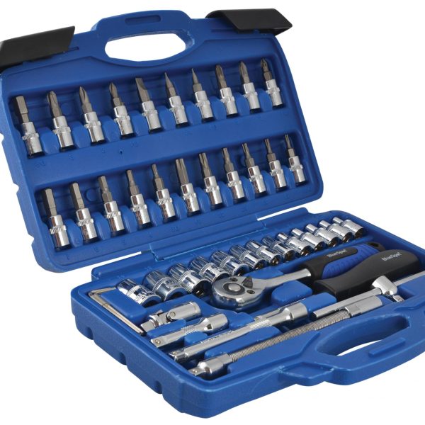 BLUESPOT TOOLS 1/4in Square Drive Socket & Bit Set 46 Piece