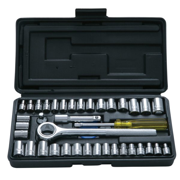 BLUESPOT TOOLS Socket Set of 40 Metric & AF 1/4in & 3/8in Drive