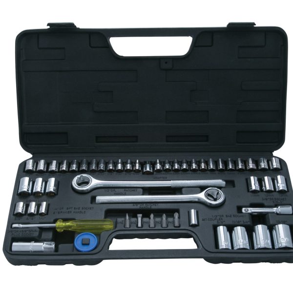 BLUESPOT TOOLS Socket Set of 52 Metric & AF 1/4 3/8 & 1/2in Drive