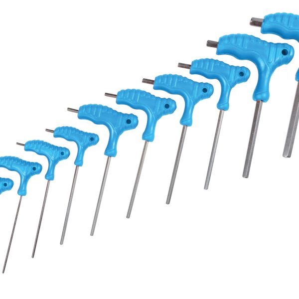 BLUESPOT TOOLS Metric T-Handle Hex Key Set, 10 Piece (2-10mm)