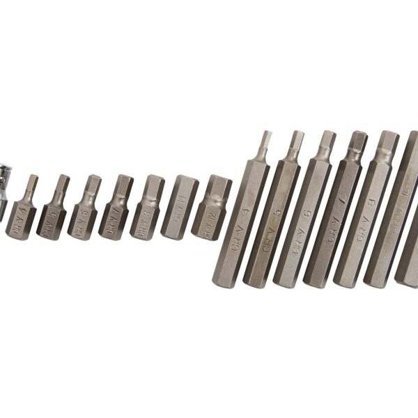 BLUESPOT TOOLS Hex Bit Set, 15 Piece