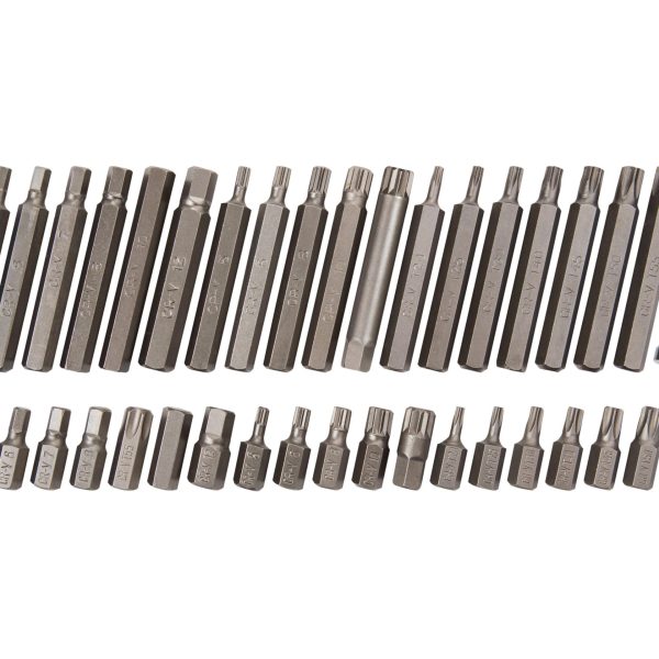 BLUESPOT TOOLS Mixed Hex Spline & TORX Bit Set, 40 Piece