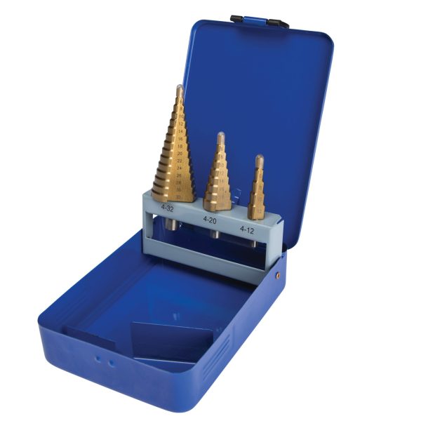 BLUESPOT TOOLS Step Drill Set 4-32mm  3 Piece