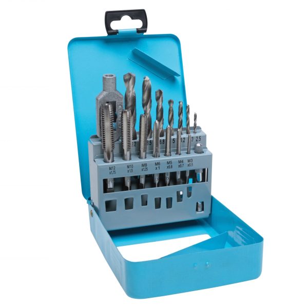 BLUESPOT TOOLS Drill & Tap Set, 15 Piece