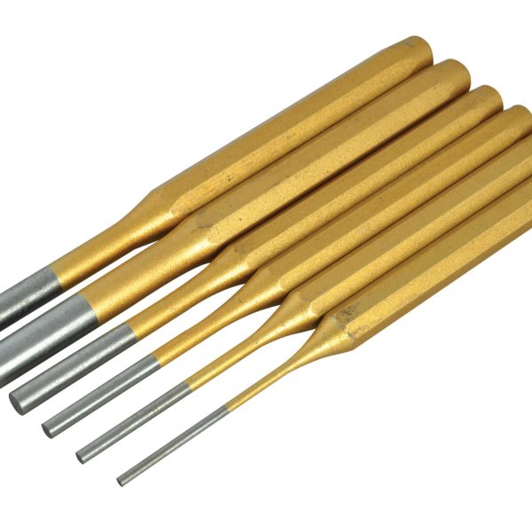 BLUESPOT TOOLS Gold Pin Punch Set  6 Piece