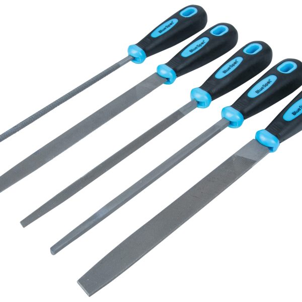BLUESPOT TOOLS Soft Grip Handled File Set, 5 Piece