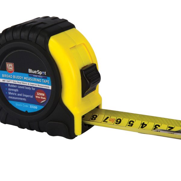 BLUESPOT TOOLS Broad Buddy Pocket Tape 8m/26ft (Width 32mm)