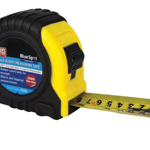 BLUESPOT TOOLS Broad Buddy Pocket Tape 10m/33ft (Width 32mm)