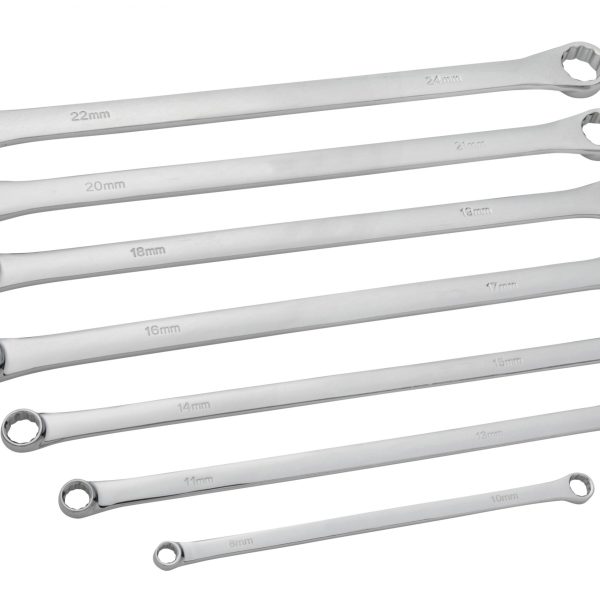 BLUESPOT TOOLS Extra Long Ring Spanner Set, 7 Piece
