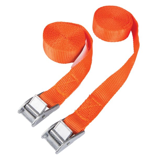 BLUESPOT TOOLS Cam Buckle Tie-Down Straps Twin Pack 2.5m