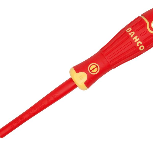 BAHCO BAHCOFIT Insulated Screwdriver Slotted Tip 3.5 x 100mm