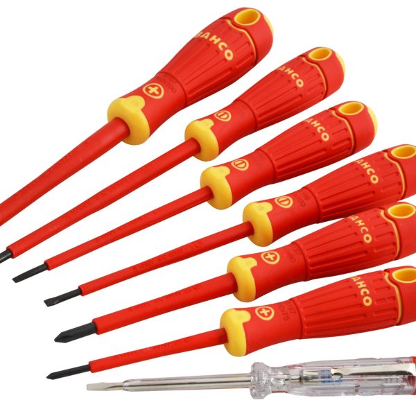 BAHCO BAHCOFIT Insulated Screwdriver Set, 7 Piece