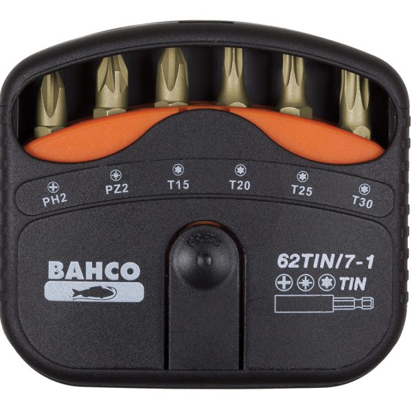 BAHCO 62TIN/7-1 TiN Bit Set, 7 Piece
