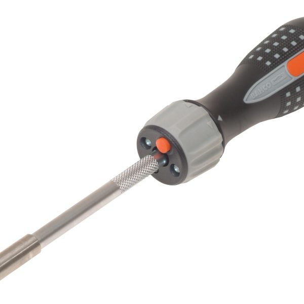 BAHCO 808050L LED Ratchet Screwdriver & 6 Bits