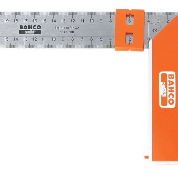 BAHCO 9048-200 Aluminium Block & Steel Try Square 200mm (8in)