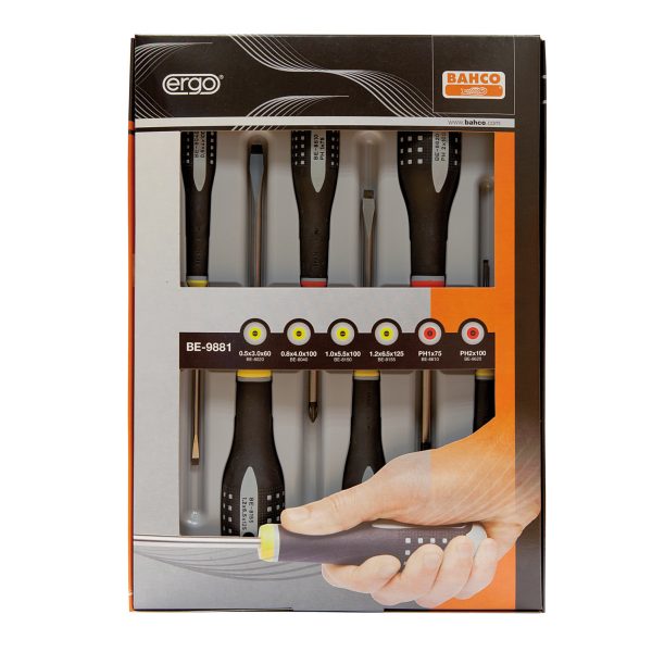 BAHCO BE-9881 ERGO™ Screwdriver Set, 6 Piece