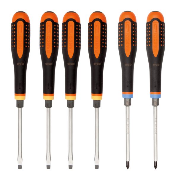 BAHCO ERGO™ Through Blade Screwdriver Set, 6 Piece