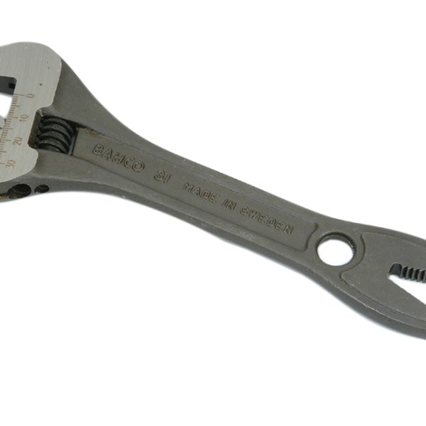 BAHCO 31 Black Adjustable Wrench Alligator Jaw 200mm (8in)