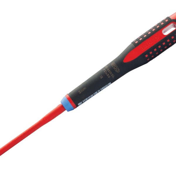 BAHCO ERGO™ Slim VDE Insulated Pozidriv Screwdriver PZ1 x 80mm